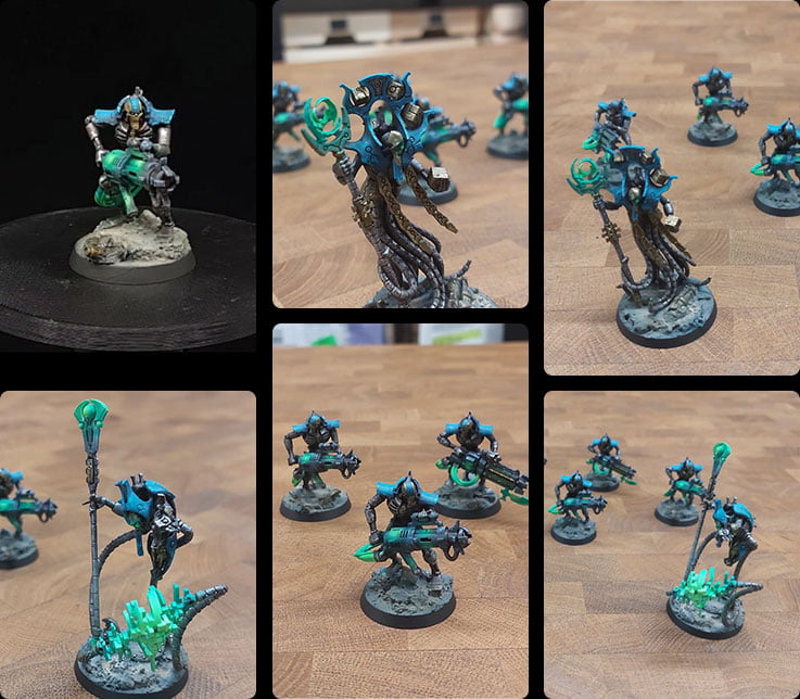 Necrons Kill team assembling and painting process