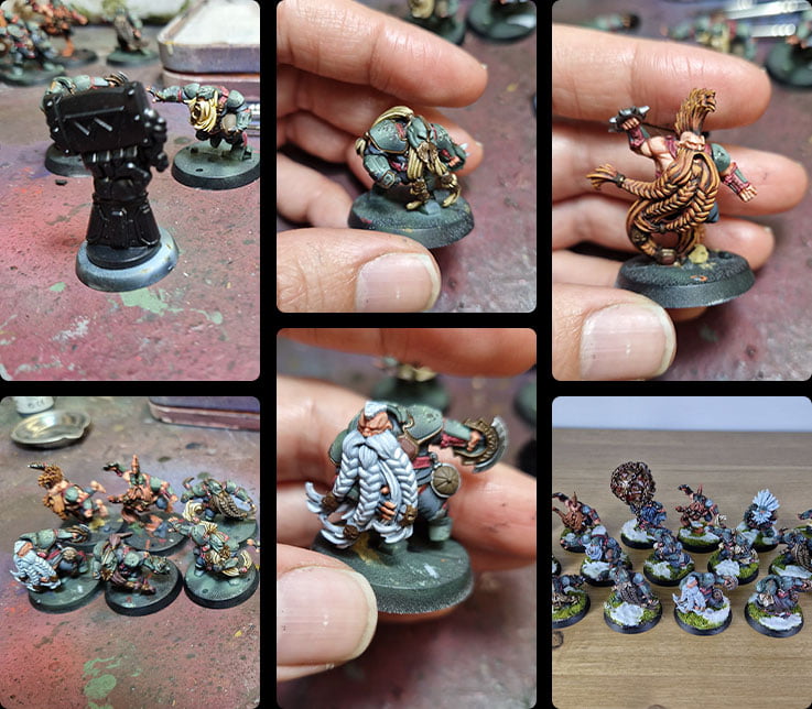 Blood Bowl Dwarf Team - process color scheme